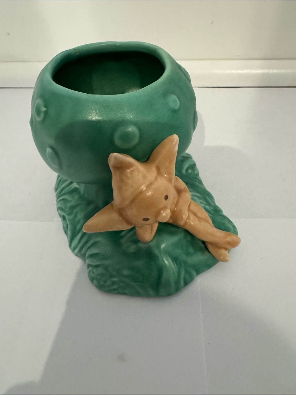 SYLVAC - PIXIE / MUSHROOM POSY VASE - No 707 - GREEN / BEIGE